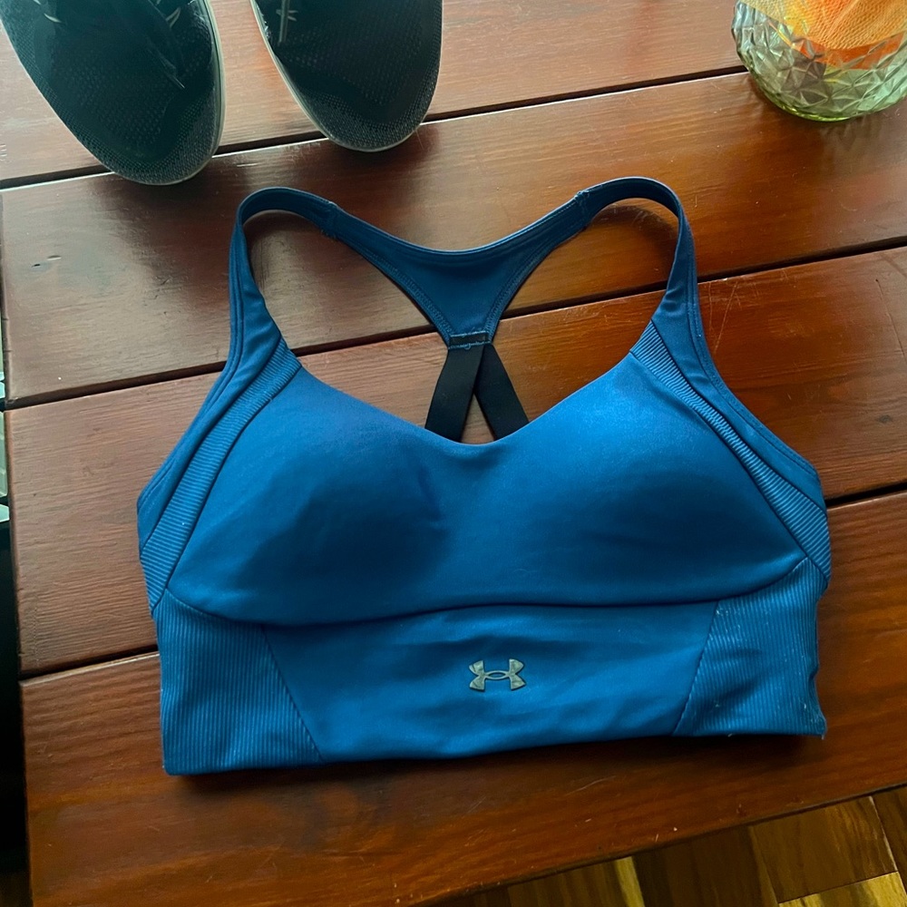 Navy blue Under Armour padded sports bra, S, NWOT